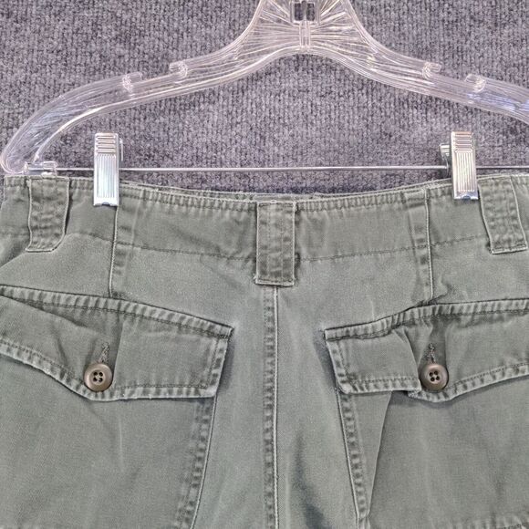 Abercrombie & Fitch Womens Chino Shorts Green Size 10 Cotton Slash Pockets - Picture 8 of 10